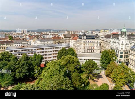 Aerial View Of Vienna City Skyline Stock Photo - Alamy