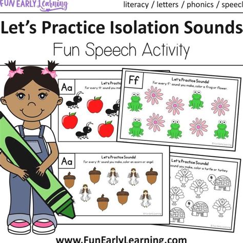 Let S Practice Isolation Sounds Activity Articulation No Prep