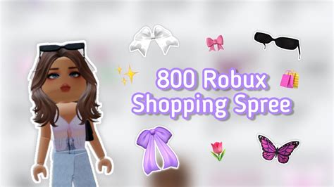 800 Robux Shopping Spree🛍 Youtube