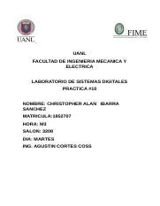 Practica 10 Sistemas Digitales Docx UANL FACULTAD DE INGENIERIA