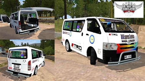 Toyota Hiace Commuter Uv Express TRD Pro Update Skin Bussid Mod I Bus