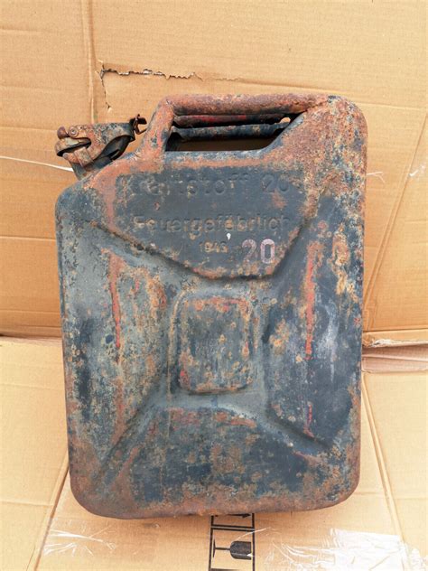 WW2 German Military Wehrmacht 1943 Jerrycan Kraftstoff 20L