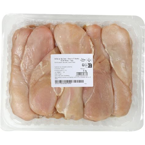 Filet de poulet halal la barquette de 5Kg à Prix Carrefour