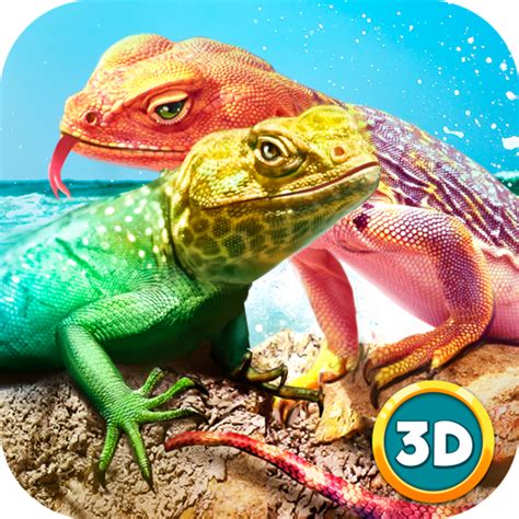 Wild Lizard Simulator 3D: Animal Dash Predator Game | Exotic Animal ...