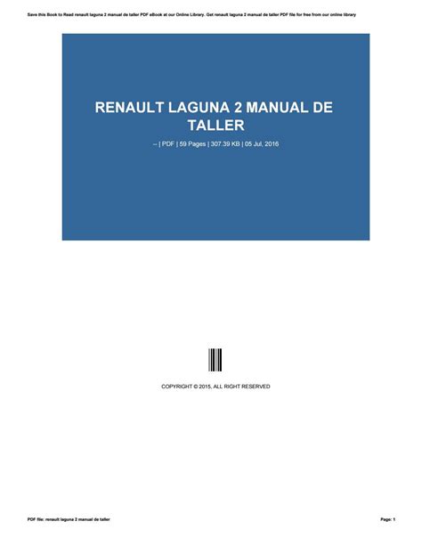 Renault laguna 2 manual de taller by wierie8 - Issuu