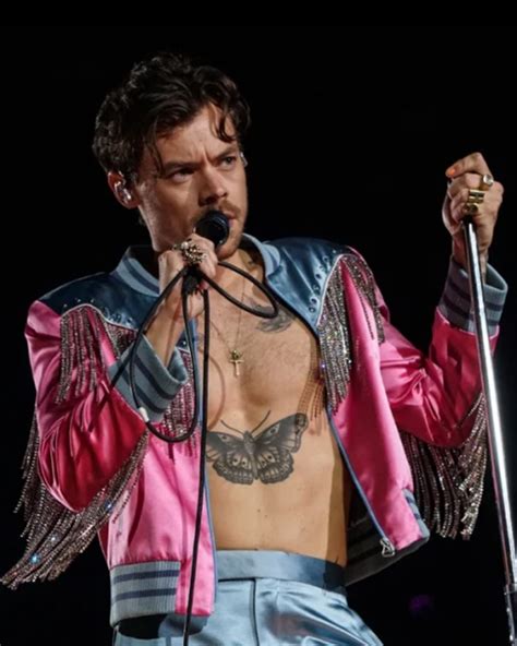 Love On Tour La 2023 Harry Styles Pink Jacket Fringed Jacket