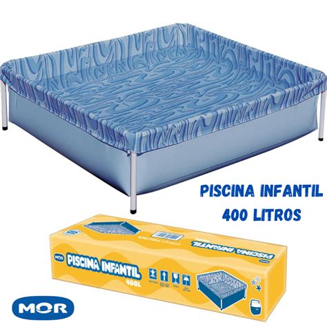 Piscina Para Criança De 10 Anos - Piscina infantil mor 400 litros retangular quadrada azul verão criança ...