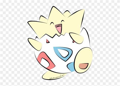 Togepi Coloured By Ensnarings Togepi Face Full Size Png Clipart