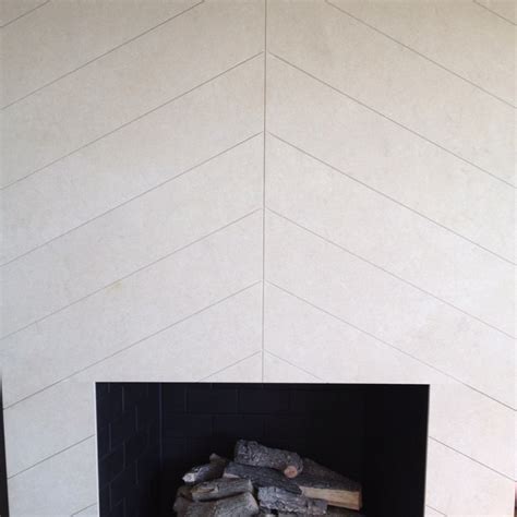 Limestone Slab Fireplace