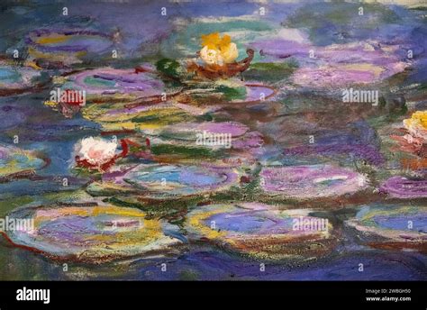 painting "Lilies" by Claude Monet from 1914-1917 Stock Photo - Alamy