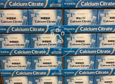 【現貨】costco 好市多 威德檸檬酸鈣 3公克 X 90包 Calcium Citrate 檸檬酸鈣 Weider 露天市集 全台最大的網路購物市集