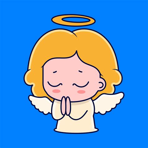 Cute Cartoon Christmas Angel Isolated White Background 4922710 Vector