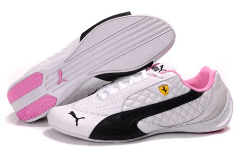 Women's Puma Ferrari Induction Sneakers White/Black/Pink | Puma Ferrari ...