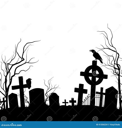 Cemetery stock vector. Image of halloween, fear, allan - 41356224