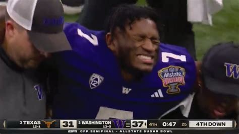 Washington RB Dillon Johnson INJURY REPLAY Washington Vs Texas