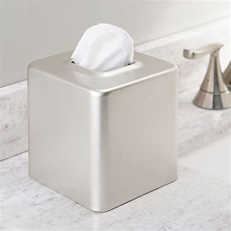 Mdesign Metal Square Tissue Box Cover Modern Facial Paper Holder