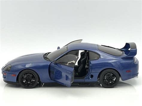 1993 Toyota Supra Mk4 A80 Streetfighter Dark Blue 1 18 Scale Diecast