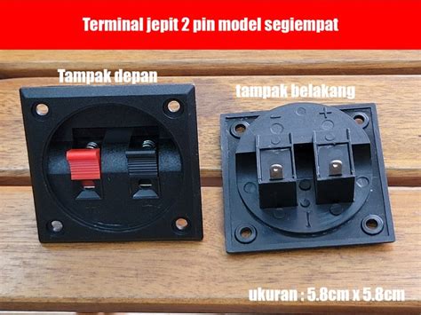 Jual Terminal Jepit 2 Pin Model Segiempat Speaker Amplifier Kabel Power