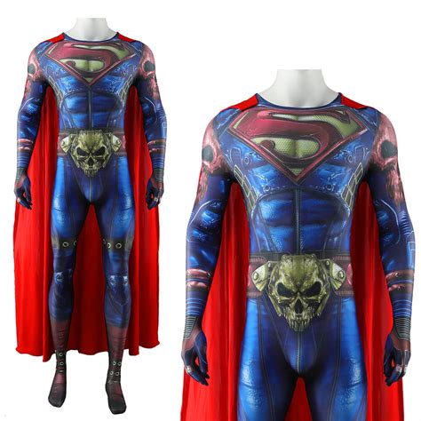 Dark Nights Metal Superman Cosplay Costume Adults Kids