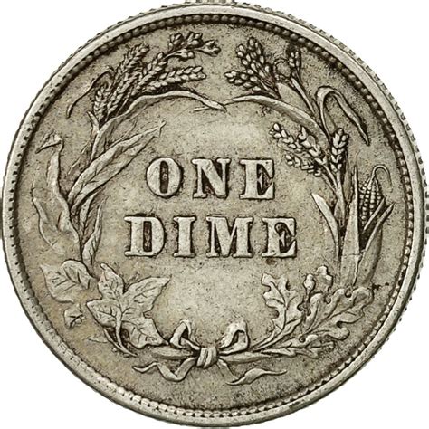 One Dime 1892 Barber Coin From United States Online Coin Club