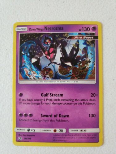 Pokemon Dawn Wings Necrozma Sm106 Sm Black Star Promo Values Mavin