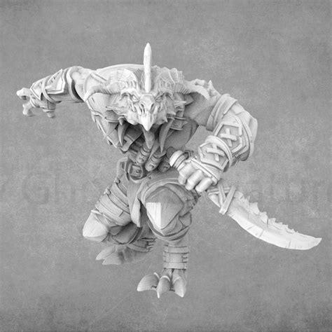 Dragonborn Rogue Miniature - Etsy