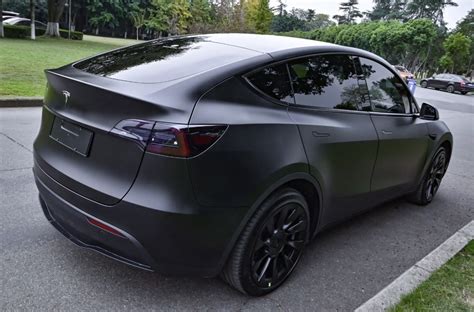 Tesla Model Y Wrap,Best Ravoony Matte Black Car Vinyl Wrap Tesla Model ...