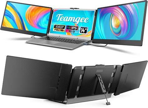Teamgee Portable Monitor , 14” FHD 1080P IPS Laptop Screen Extender ...