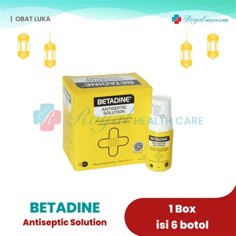 Jual Betadine Solution 5 Ml Box Isi 6 Botol Antiseptik Pada Luka Kota