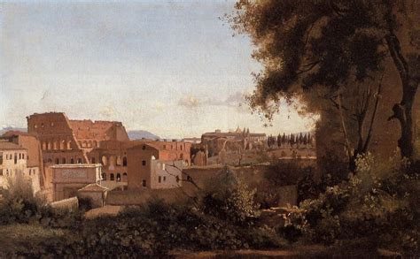 View Of The Colosseum From The Farnese Gardens 1826 Camille Corot