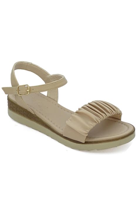 Kadın Nude Tek Bant Rahat SandaletKADIN TERLİK SANDALETLetao