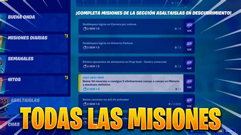 Como Completar Todas Las Misiones De Asaltaislas En Fortnite Desafios