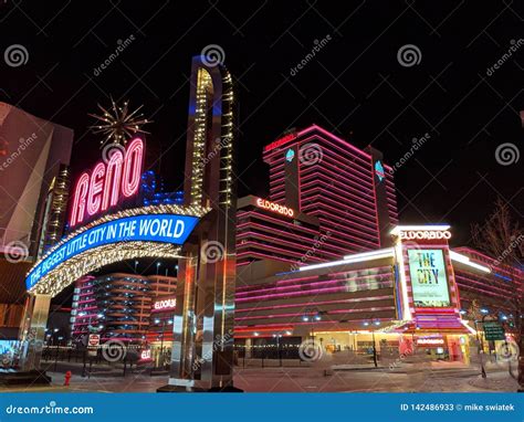 Reno editorial stock photo. Image of night, reno, sign - 142486933