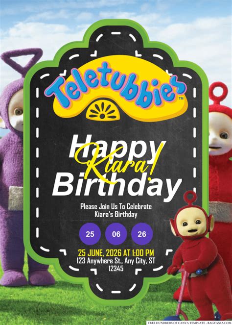 (Easily Edit PDF Invitation) Teletubbies Birthday Invitation | Bagvania