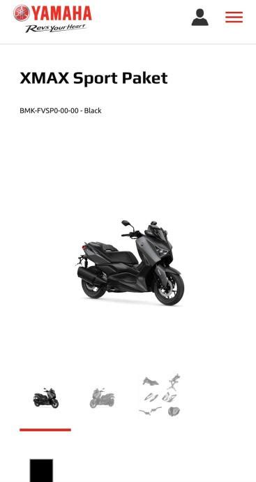 Yamaha X Max 2023 Sport Sportski Vjetrobran Crni Tamni Vizir Nov