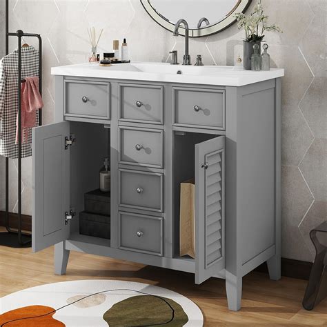 Amazon Lumisol Bathroom Vanity With Sink Top Modern Bathroom