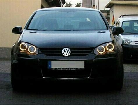 Led Angel Eyes Scheinwerfer F R Vw Golf Schwarz Ihr Partner