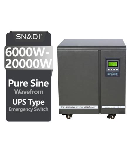 Snadi Pure Sine Wave Solar Power Inverter With AC Charger 8kw 10kw 12kw