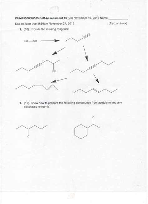 Solved Provide The Missing Reagents Show How To Chegg