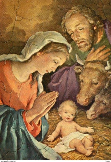 CPM L SCENE DE LA NATIVITE CRECHE ENFANT JESUS MARIE JOSEPH