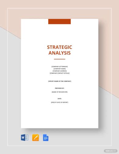 Strategic Analysis Report 9 Examples Format Docs Pages Word Pdf