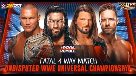 Roman Reigns Vs Randy Orton Undisputed Championship Match In Royal