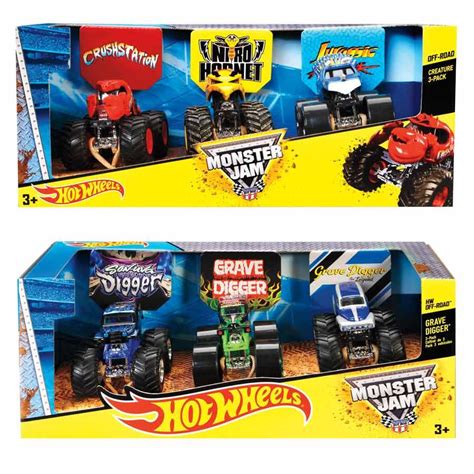 Hot Wheels Monster Jam 1 64 Vehicle 3 Pack Assorted Toys R Us Australia Monster Jam Toys R