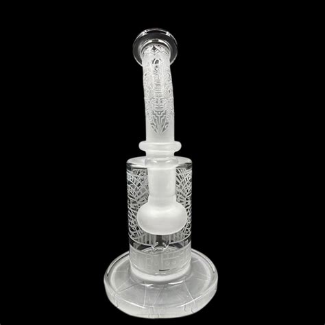 Sirui Smoking Set Glass Pipes Glass Art Sand Blast With Quartz Banger Ice Crack Base Concentrate