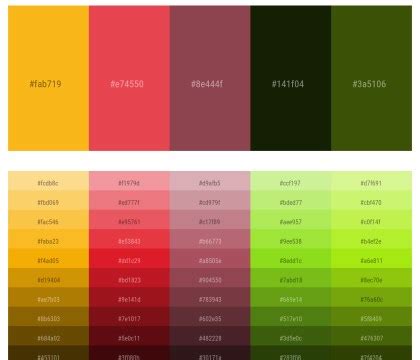 34 Yellow Color Schemes | Curated collection of Color Palettes