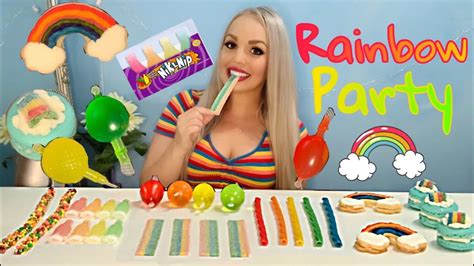 Asmr Rainbow Foods Party Tik Tok Jelly Fruit Candy Nik L Nips Nerd