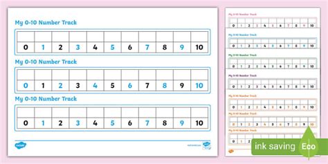 Colourful Number Tracks 0 10 Teacher Made Twinkl