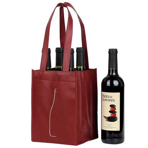 Wholesale Non Woven Wine Bags Can Be Loaded With Single Or Multiple Red