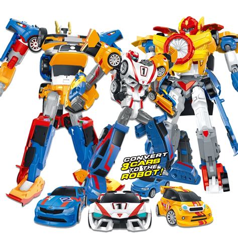 Tobot 3 In 1 Transformation Cars Robot Action Figure Toys Cartoon