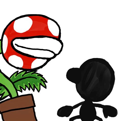 Mr Game And Watch And Piranha Plant By Robynhillzoneact25 On Deviantart